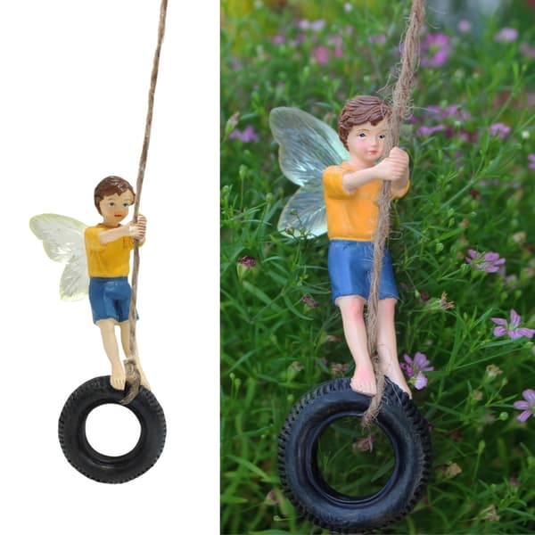 Miniature Fe Figur Udendørs Havepynt