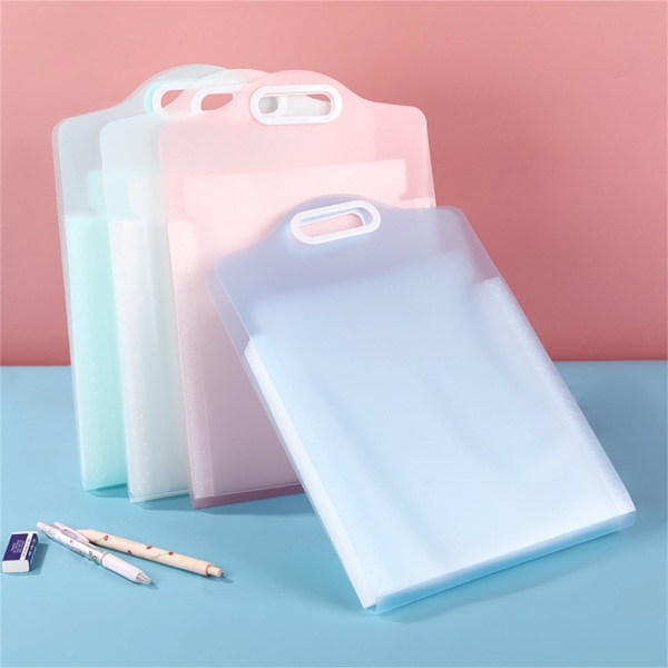 13 Pocket Expandable File Folder Trekkspillmappe for Office School Blue