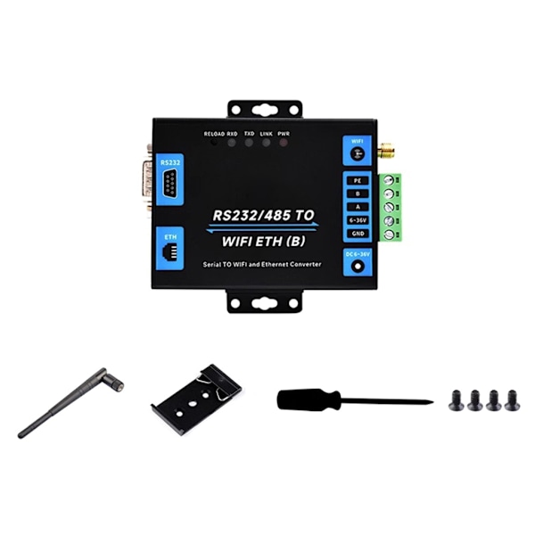Waveshare RS232/485 to WiFi und ethernet Konvertermodul, unterstützt Seriendatenport to WiFi, Modbus-Gateway, MQTT-Gateway