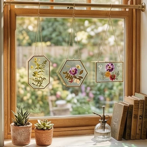6 enheder mode metalglas billedramme egnet til botaniske udstillinger