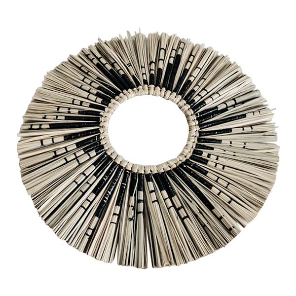 Väggkonst Spegel Stickad Macrame Hängande Skulptur Ornament för Hemmakontoret Utomhus Trädgård Dekorativ Silhuett Present