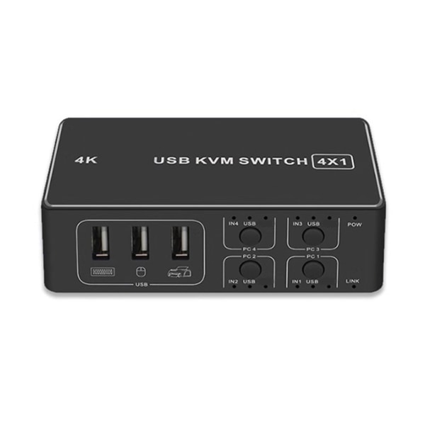 USB KVM-switche til 4 computere Del en skærm USB-tastatur-mus-printer