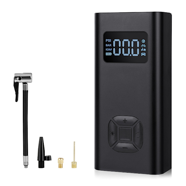 6500mAh bærbar luftkompressor multifunktionel luftpumpe dækinflator med skarp nødlommelygte