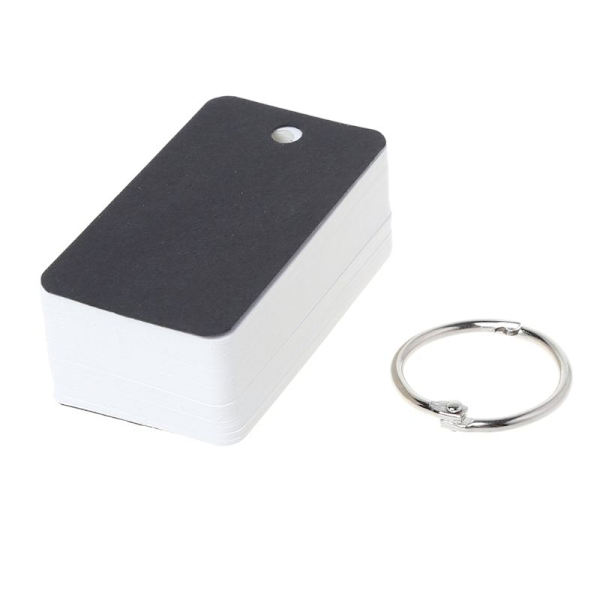 Enkel DIY Index Kartong Cover Tomt papper Kort Memo Pad Bokmärke Binder Rings