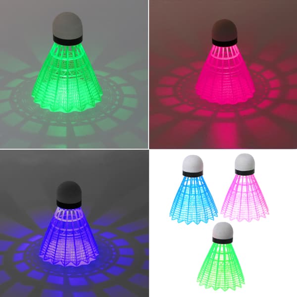 3 st/set Utomhus LED Badminton Airshuttle Plastbollar Vindbollar