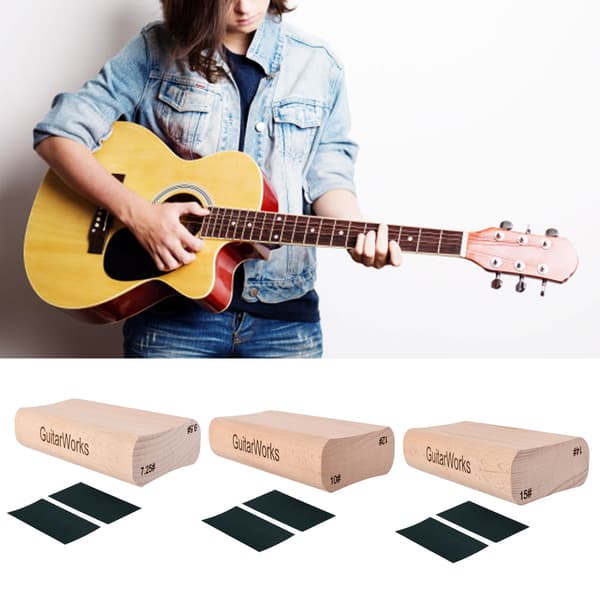 Gitarrblock Luthierverktyg Trä Greppbräda Band Slipning Polerad Block A