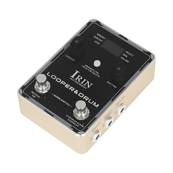 Looper Pedal Trummaskin Stereo Gitarr Loop Recorder Pedal med Skärm
