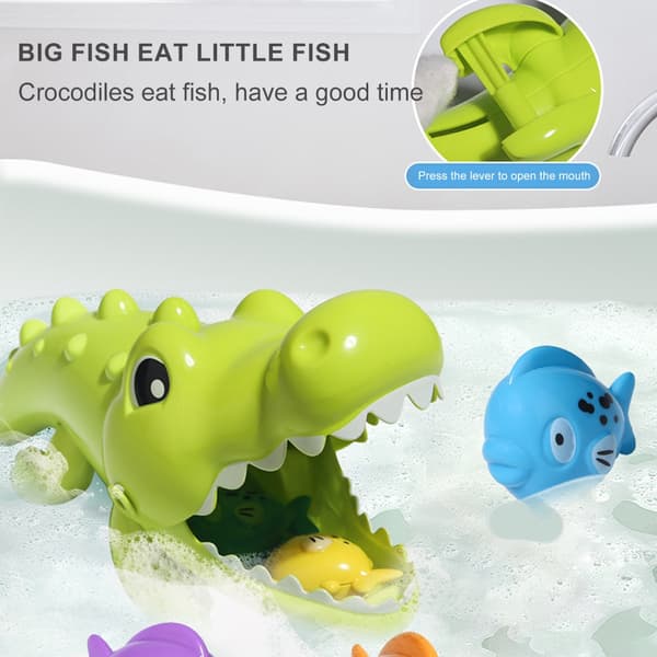 Kreativt Alligator Spiser Fisk Badelegetøj til Børn Hånd-Øje Koordination