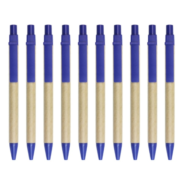 10st utdragbar kulspetspenna blått bläck kontorsskrivpenna Skriv smidigt Blue