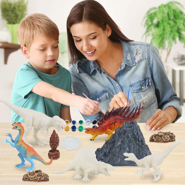 Maalaamaton dinosaurus DIY-piirustustarvikkeet luova piirustuspeli lapsille