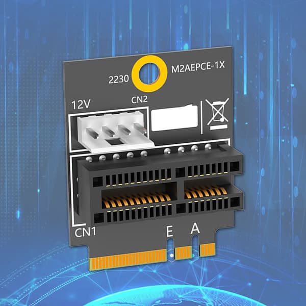 M.2 Key A+E Key Interface til PCIE 1X Slot Adapterkort 4PIN Strømkabel
