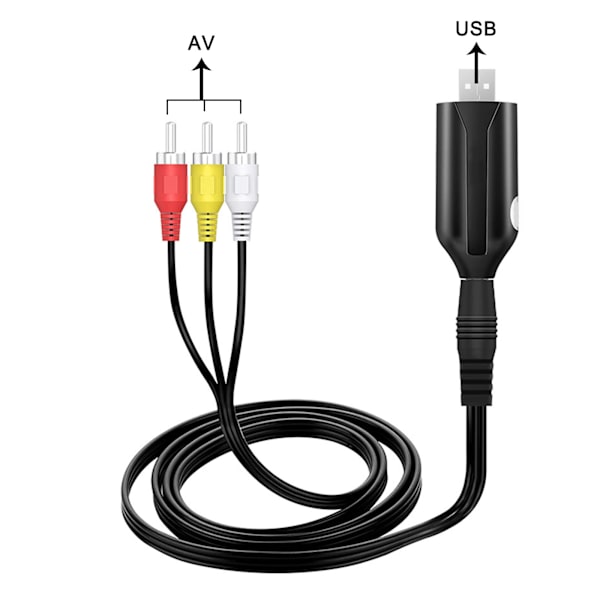 RCA Kabel USB2.0 til 3RCA Audio Video Kabel Han til Han Adapter Stikledning