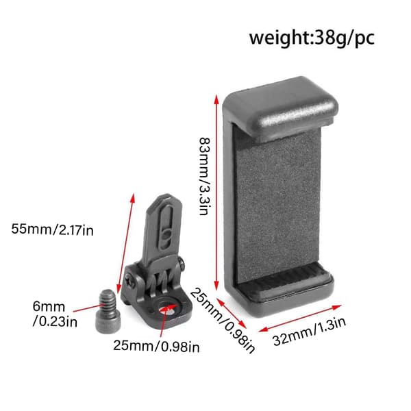 Justerbar smarttelefonholder for fjernkontrollmottaker til G7P