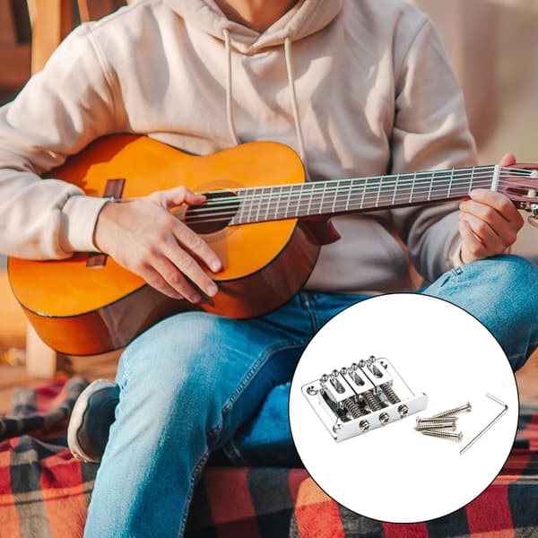 3-strängad gitarr fast Hardtail-stall Top Load Tailpiece för elgitarr
