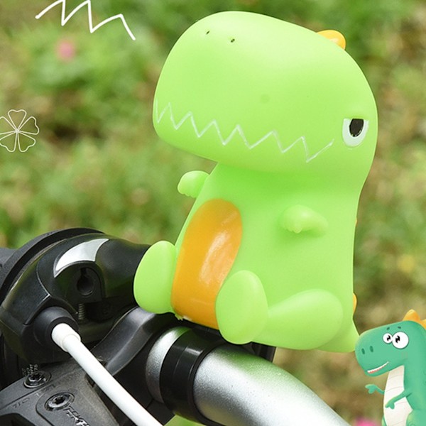 Söt Scooter Cykelklocka Kläm Cykelhorn för Barn Pojkar Flickor Triceratops