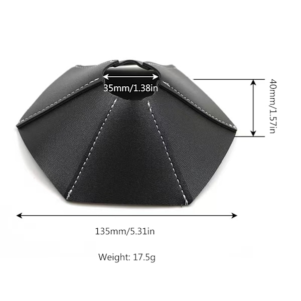 PU-läder lampskärm utomhuslampskärm ersättning camping spotlight skugga Black