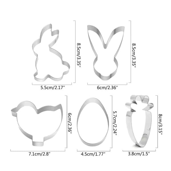 3D Tegneserie Kageform Bageudstyr Rustfrit Stål Påskehare Form Gave