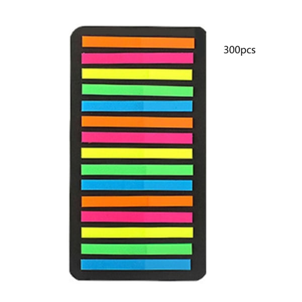 160/300 stk Langside Flaggfaner Gjennomskinnelig Sticky Note Fargede Sticky Tabs Skolekontorrekvisita for studenter null - 2