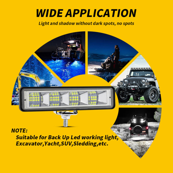 Arbetsljus för DC 12V-60V Super Bright Bärbar LED-terrängcampinglampa