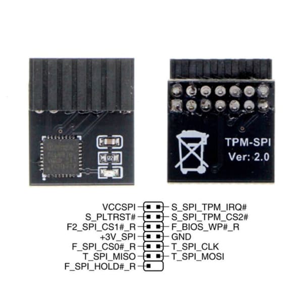 TPM 2.0 SPI-krypteringsmodul 14-ben til sikker datalagring på pc