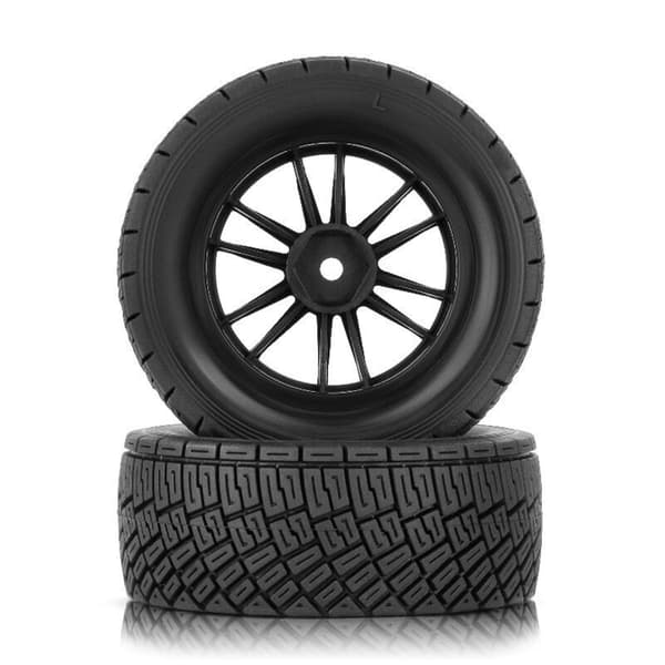1/10 Rally Modellbilsdäck 77 mm Blockmönster Set för Ombyggnader