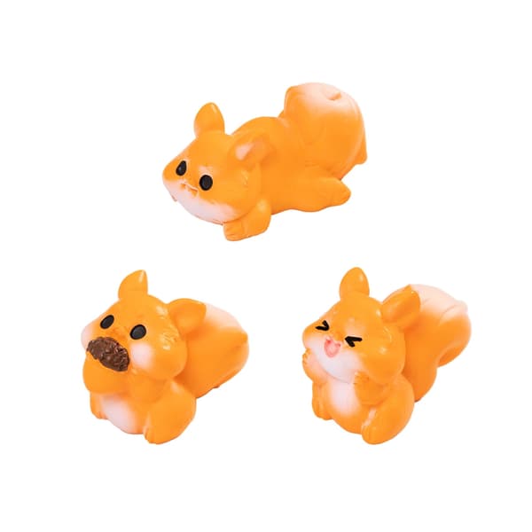 Egernfigur Mini Egernpynt Legetøj Miniature Dukkehavefigurer