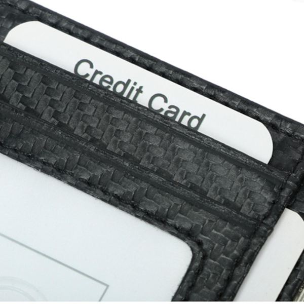 Ohut estävä lompakko Luottokorttikotelon kukkaro Case miehille, naisille Carbon fiber black
