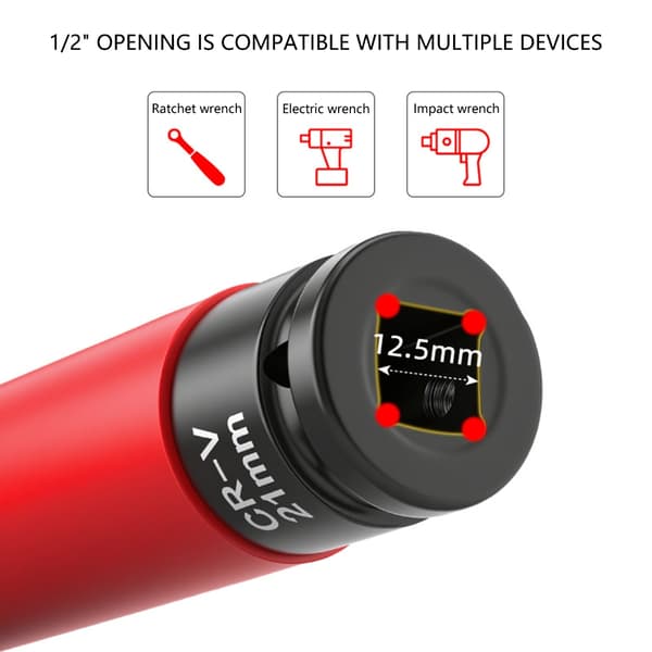 Förlängd Längd Halkfri Hylsa 17mm 19mm 21mm Kraftigt Hjulbyteskit