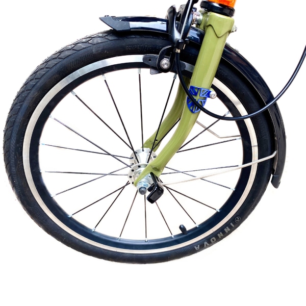 Cykel framgaffel för skydd Deflektorplatta Hålljus bromsledningsskydd för Brompton Cykeltillbehör Blue