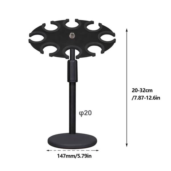 Bordmikrofonstativ for flere mikrofoner, justerbart fra 20 til 32 cm