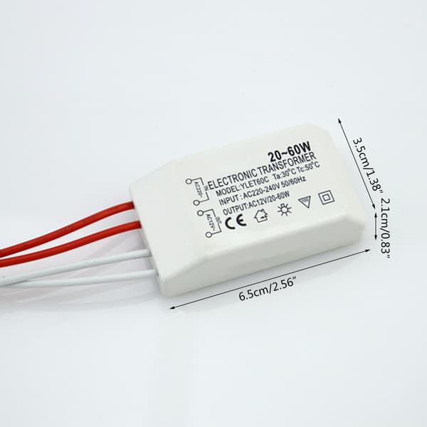 Halogenlampe Elektronisk Transformator LED Driver Strømforsyning AC 220V til 12V
