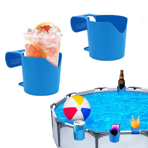Multifunktionel pool opbevaring poolside kopholder ramme pools drikke opbevaringsholder