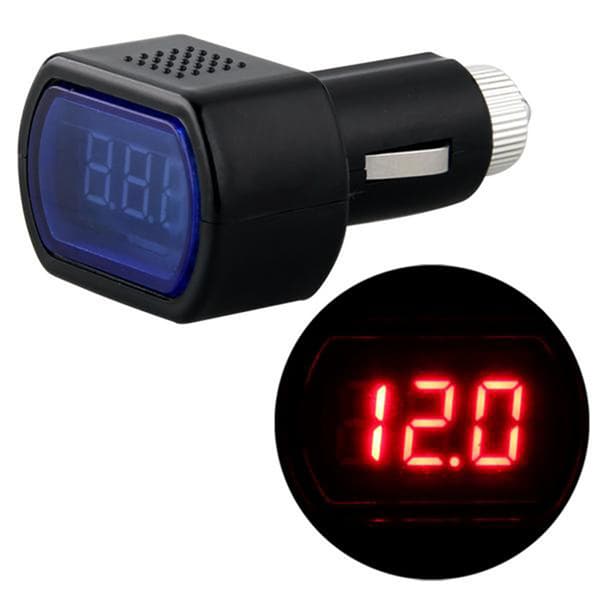 12 Volts Digital Voltmeter, 12v Spänningstestare för Bilmotorpanelmontering
