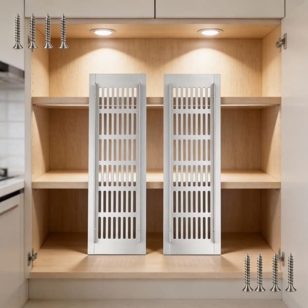 2-pack breda rektangulära ventilationsgaller, lätta att installera