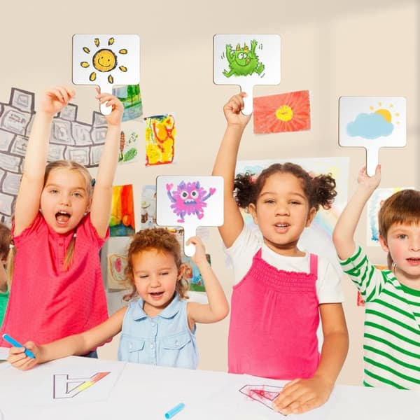 Bulk 10 Whiteboards med komfortgreb og tilbehør til undervisning og træning