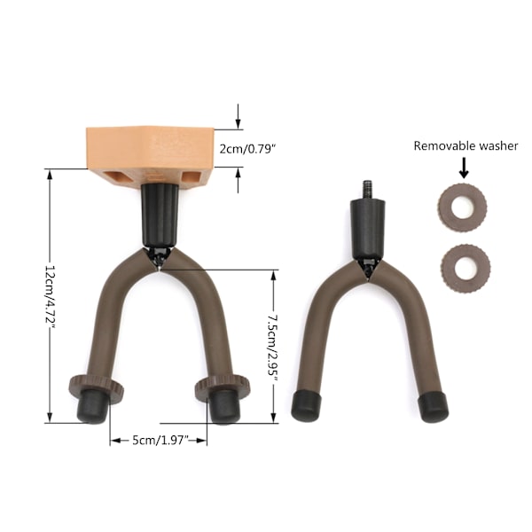 Gitarrhängare Väggfäste Krokhållare Gitarr Väggfäste Konsolhållare Dark brown C