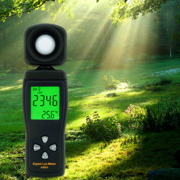 AS803 Luxmeter Digital ljusmätare för Lux Meter Fotometer Radiometer LCD Handh