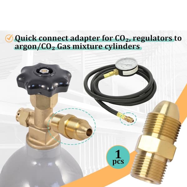 Koneistettu CGA580 -sovitin CO2-säiliöille