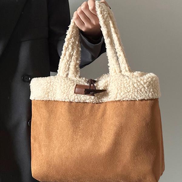 Stilfuld og praktisk Bucket Bag til Kvinder og Piger Håndtaske Bær eller Hold Silver gray