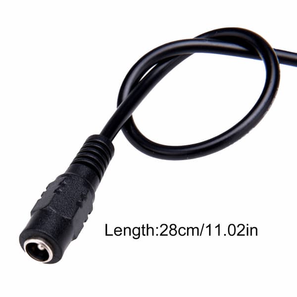 5 stk. hun DC5.5mmx2.1mm strømadapterplugger pigtailkabel strømkabel