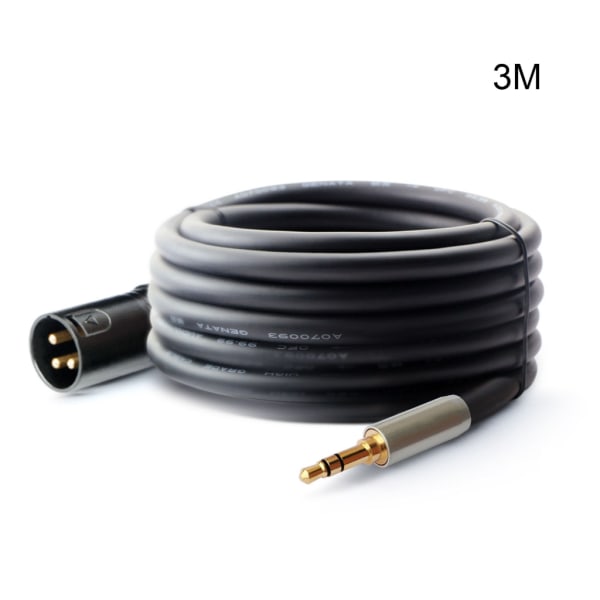 1/8 tum 3,5 mm till XLR-kabel hane till hane (XLR till 3,5 mm-kabel, XLR till 1/8-kabel, 1/8 till XLR-kabel) 3m