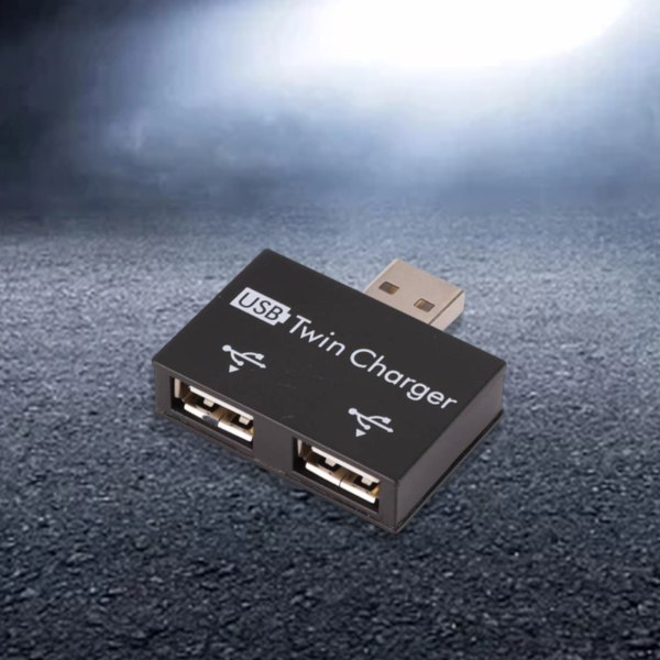 DC5V USB 2.0 Splitter USB Hub Multiport Adapter 1 hane till 2 port hona White