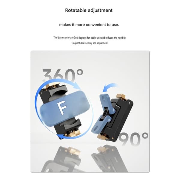 Adapter i aluminiumslegering for rask demontering for Action 6/5pro/4 kamera magnetisk base