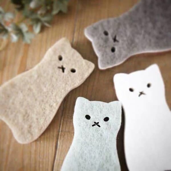 4-pack Kattsformade Svampar Absorberande, Håller Länge och Är Skonsamma