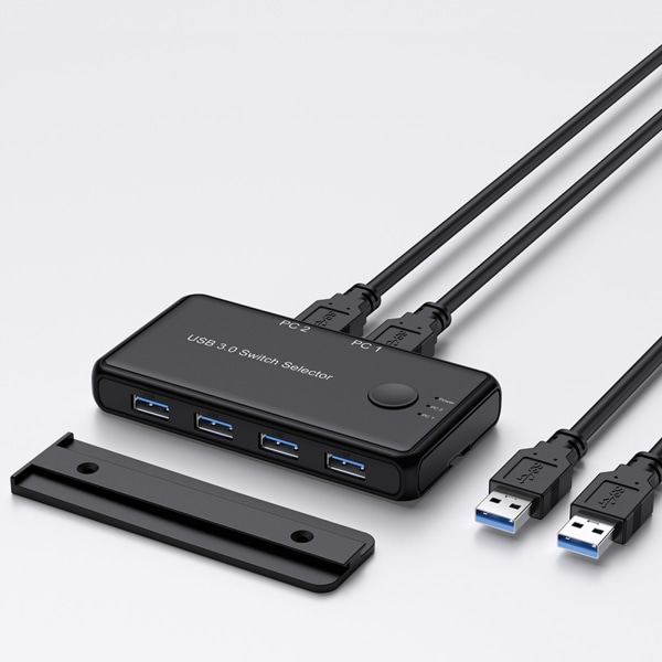 4-portars USB3.0 2.0 KVM för Smart Switcher 2 in 4 Out USB Switch för 2PCs 4 USB Sh