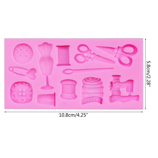 1-pack Sax Knapp Sy Designer Kläder Silikonform Bröllopstårta Kant