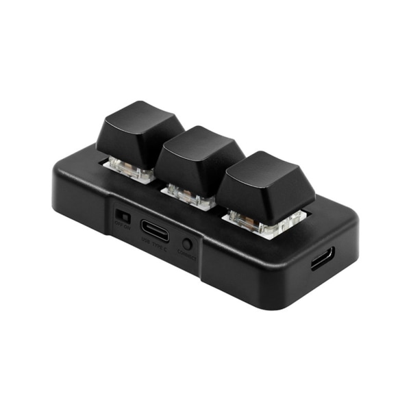 RGB 3 Keys Mini Keypad Ohjelmointi makronäppäimistö Type-C Mukautettu pelimekaaninen näppäimistö E-urheilupelitabletille