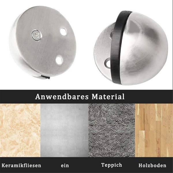 Antikollisjonsstopper Hardware Dørstopper Rustfritt stål Gulvmontert gummi null - B