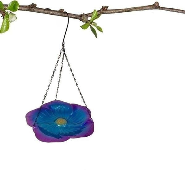 Havefuglebakke med blomsterophæng til hjemmebrug