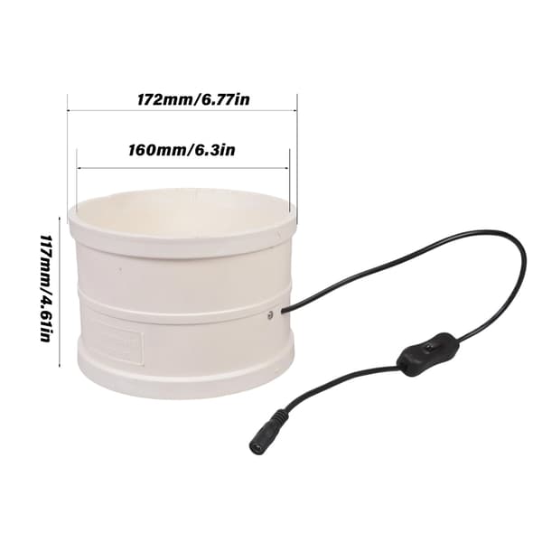 Solkompatibel 160 mm PVC-kanalventilator 12V til drivhuse badeværelsesventilation
